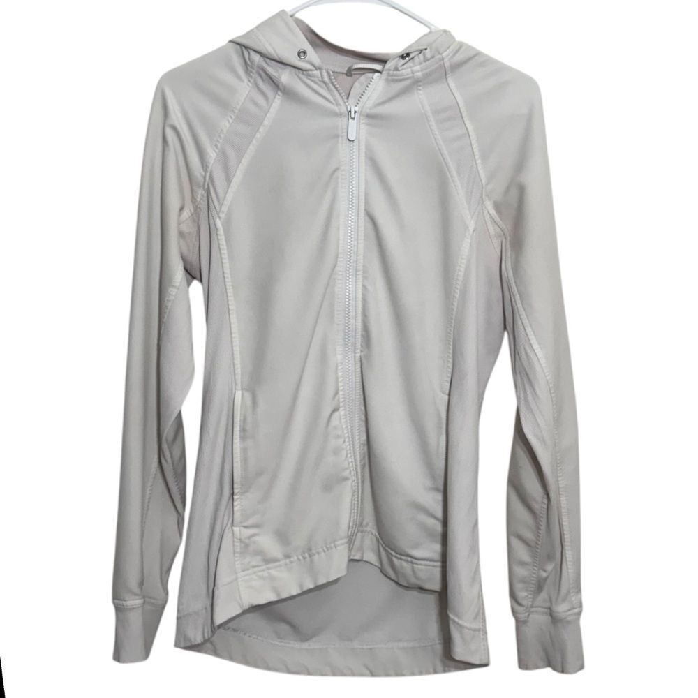 Lululemon White Move With Ease Full Zip Activewear Jacket